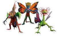 Linares Family, (Mexican, 20th century), Aleijebres, 1992 (three sculptures: Lion Faced Dragon, Fish Demon and Scorpion Creature)