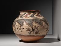 San Ildefonso Polychrome Pottery Olla