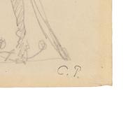 Camille Pissarro (Danish/French, 1830-1903) — Soldat Barbu de Profil