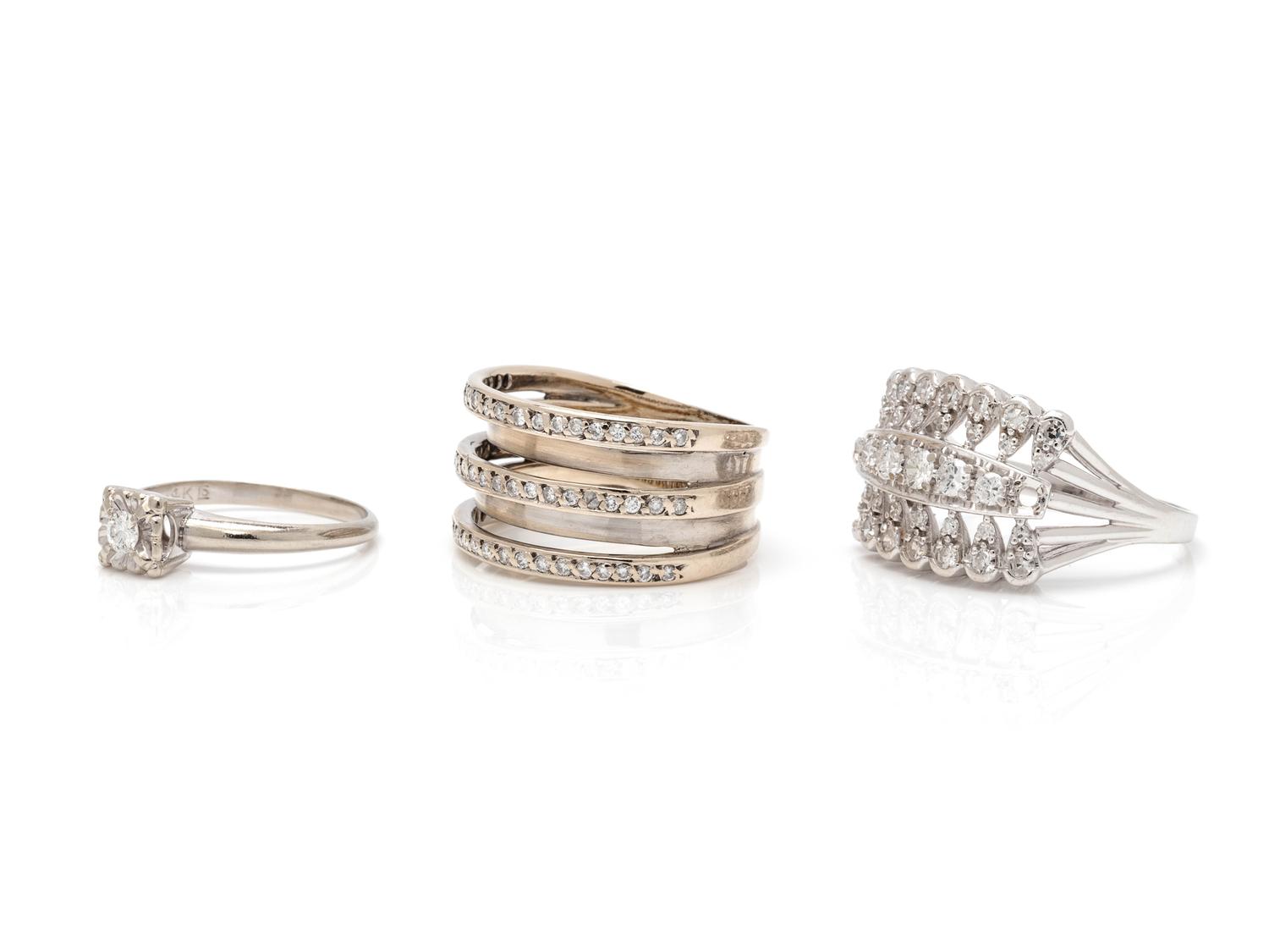 COLLECTION OF DIAMOND RINGS