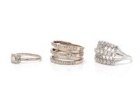 COLLECTION OF DIAMOND RINGS