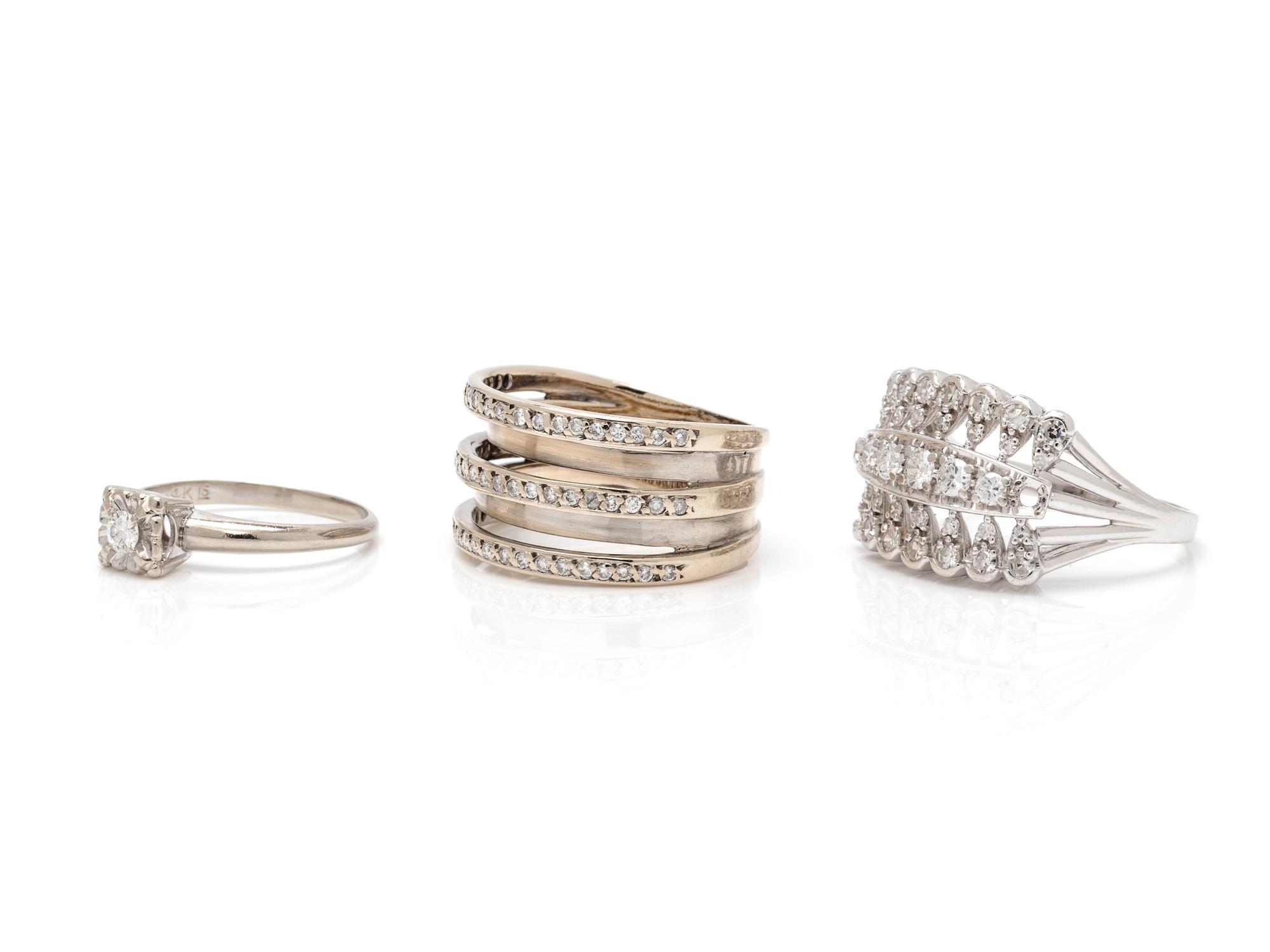 COLLECTION OF DIAMOND RINGS