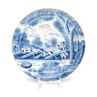 A Dutch Delft Hunt-Scene Dish