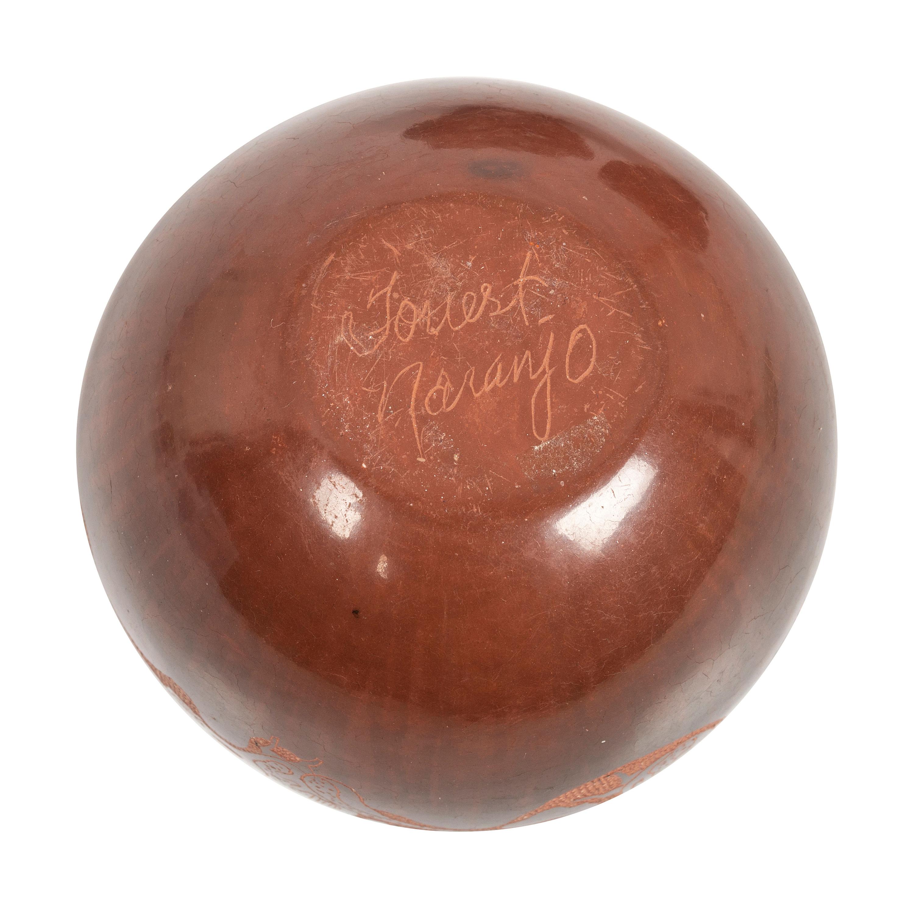 Santa Clara and Lakota Miniature Sgraffito Pottery