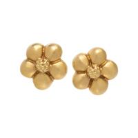 SAINT BY SARAH JANE, YELLOW GOLD FLOWER EARCLIPS