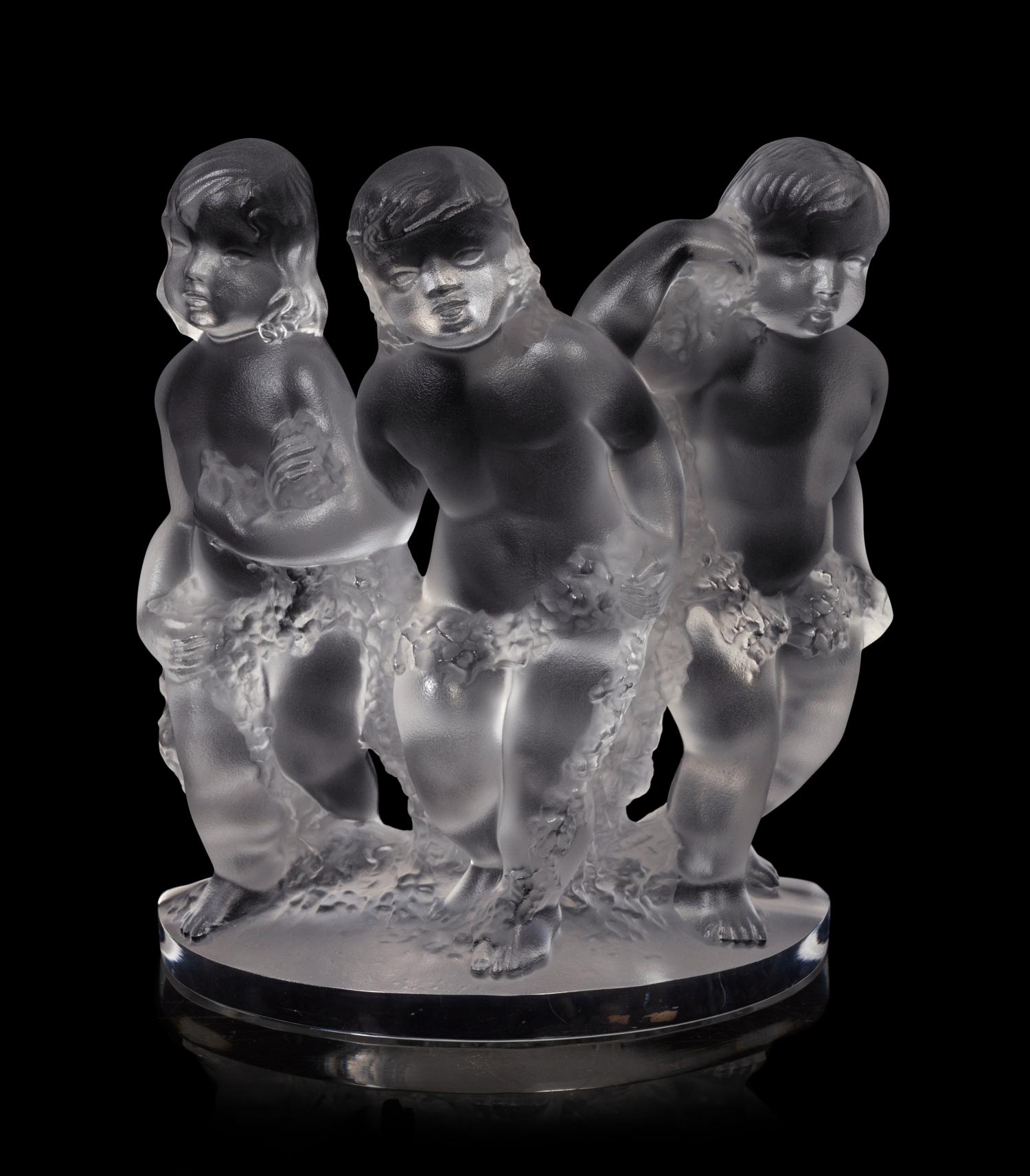 A Lalique Luxembourg Figural Group