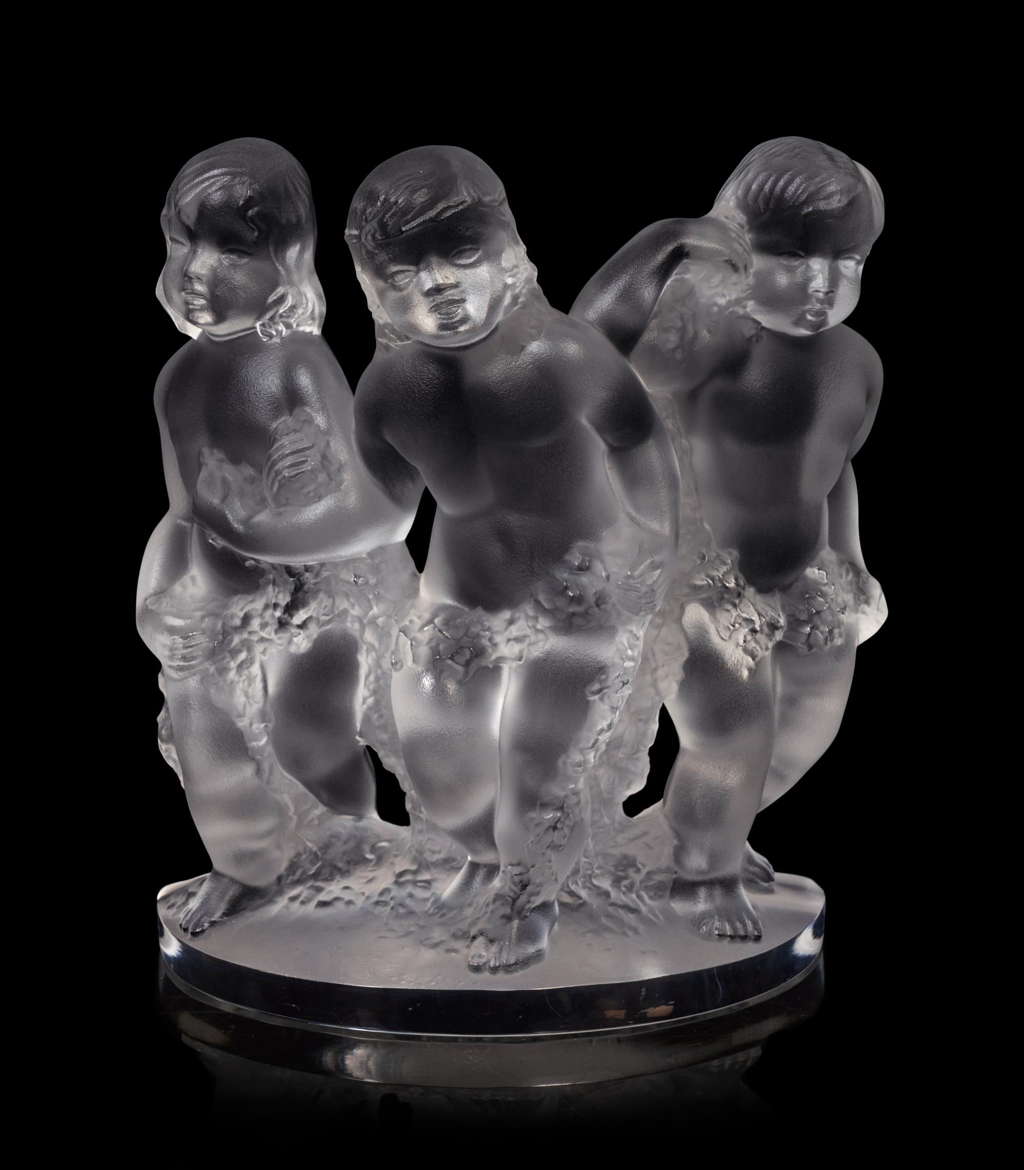 A Lalique Luxembourg Figural Group