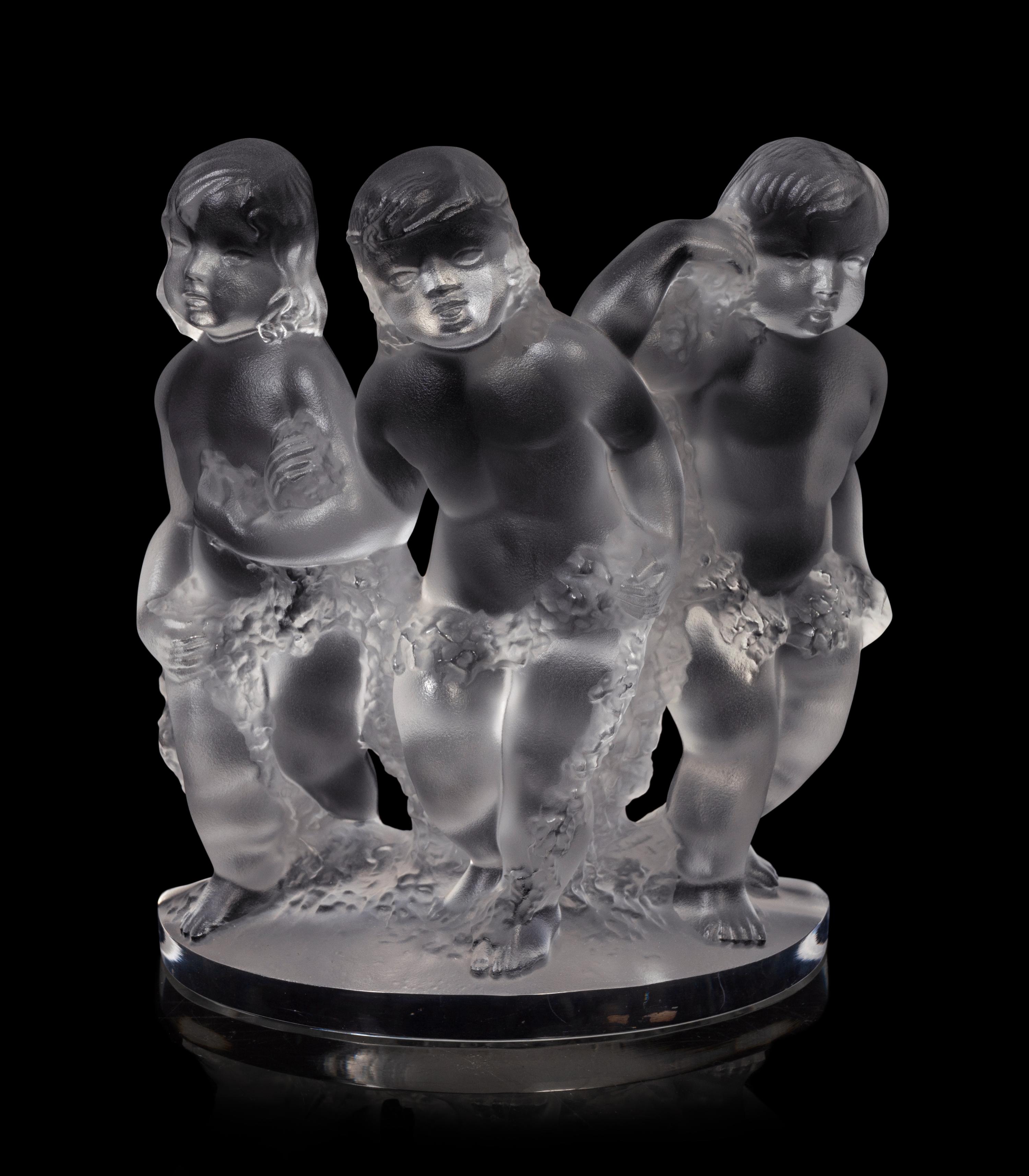 A Lalique Luxembourg Figural Group