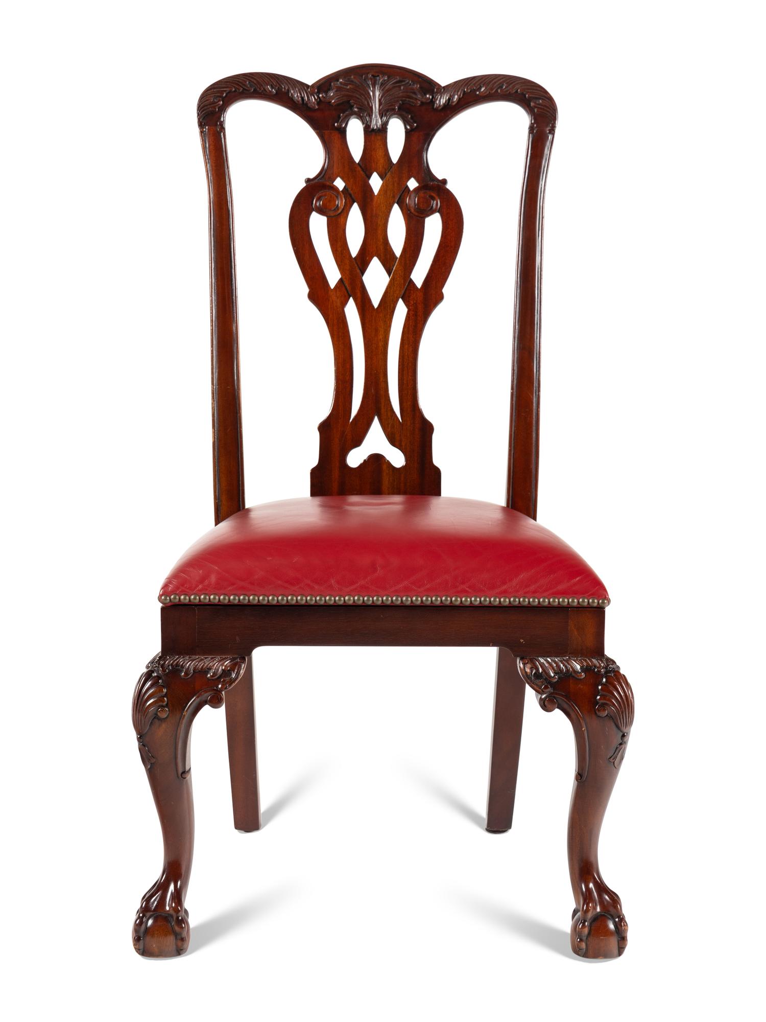 A Maitland-Smith Georgian Style Mahogany Side Chair