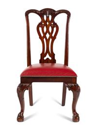 A Maitland-Smith Georgian Style Mahogany Side Chair
