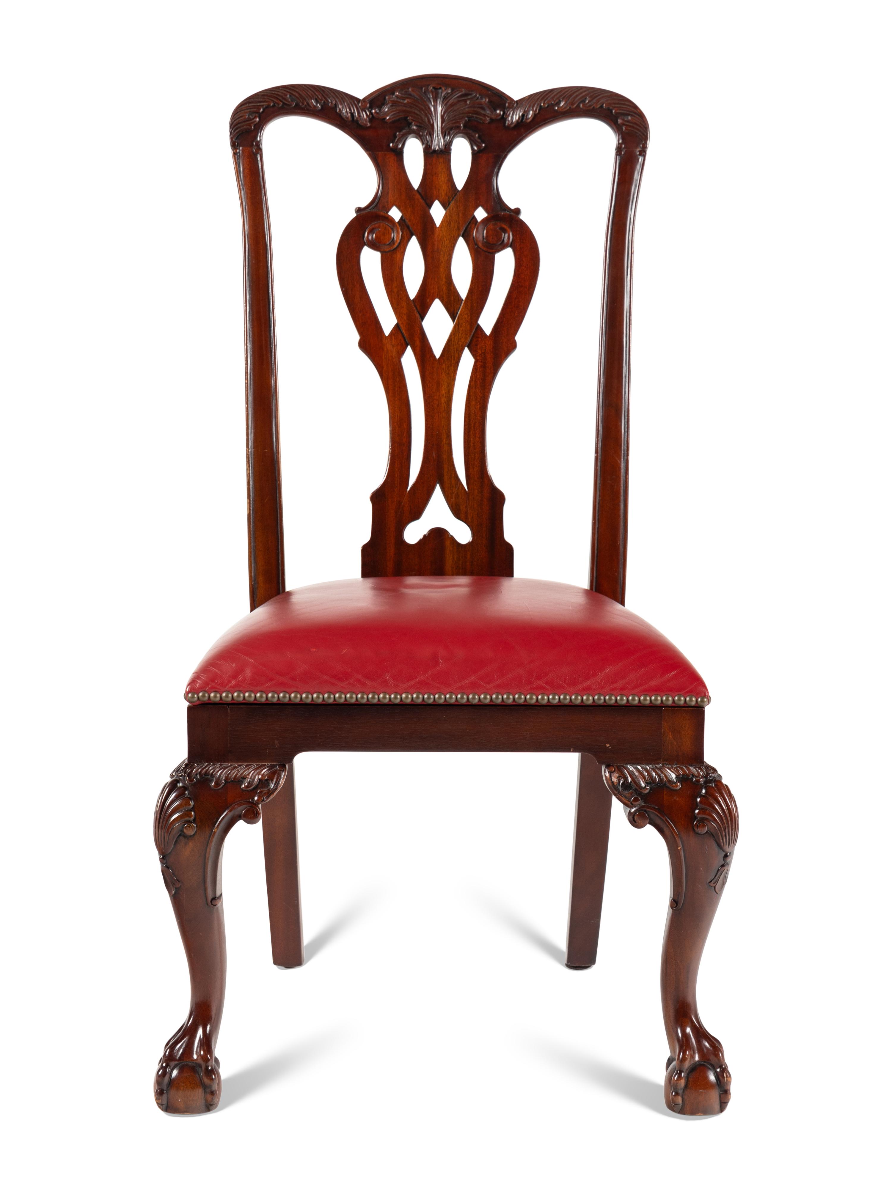 A Maitland-Smith Georgian Style Mahogany Side Chair