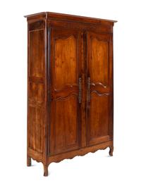 A Louis XV Provincial Walnut Armoire