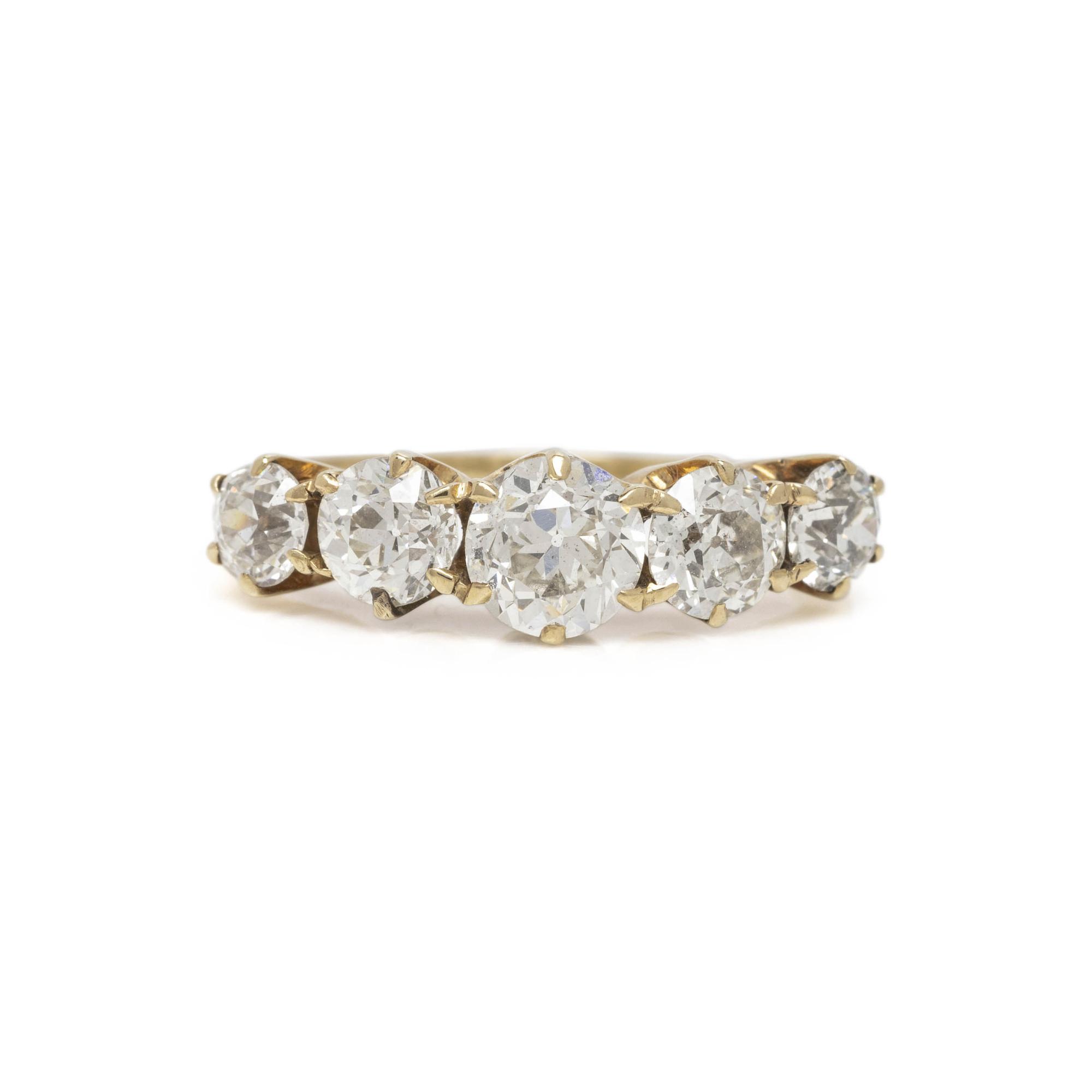 YELLOW GOLD AND DIAMOND RING