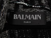 BALMAIN, PLAID KNIT TWEED BLAZER