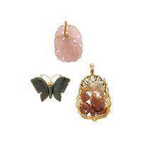 COLLECTION OF HARDSTONE JEWELRY