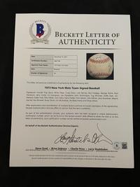 A 1973 New York Mets Team Signed Autograph Baseball (Willie Mays' Last Season, Beckett Authentication Services Letter BAS Certified)
