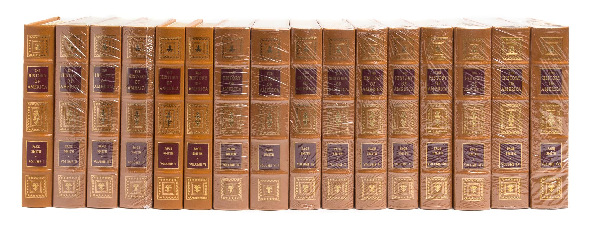 (EASTON PRESS) SMITH, PAGE. The History of America. Norwalk, CT, 1997. 16 vols.
