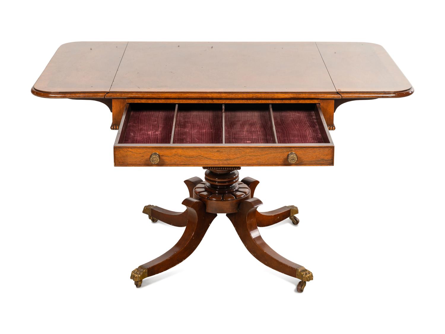 A Regency Style Mahogany Drop-Leaf Table