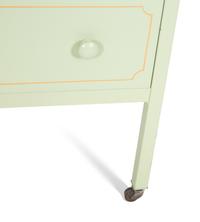 A Painted Metal Chest of Drawers with Dressing Mirror