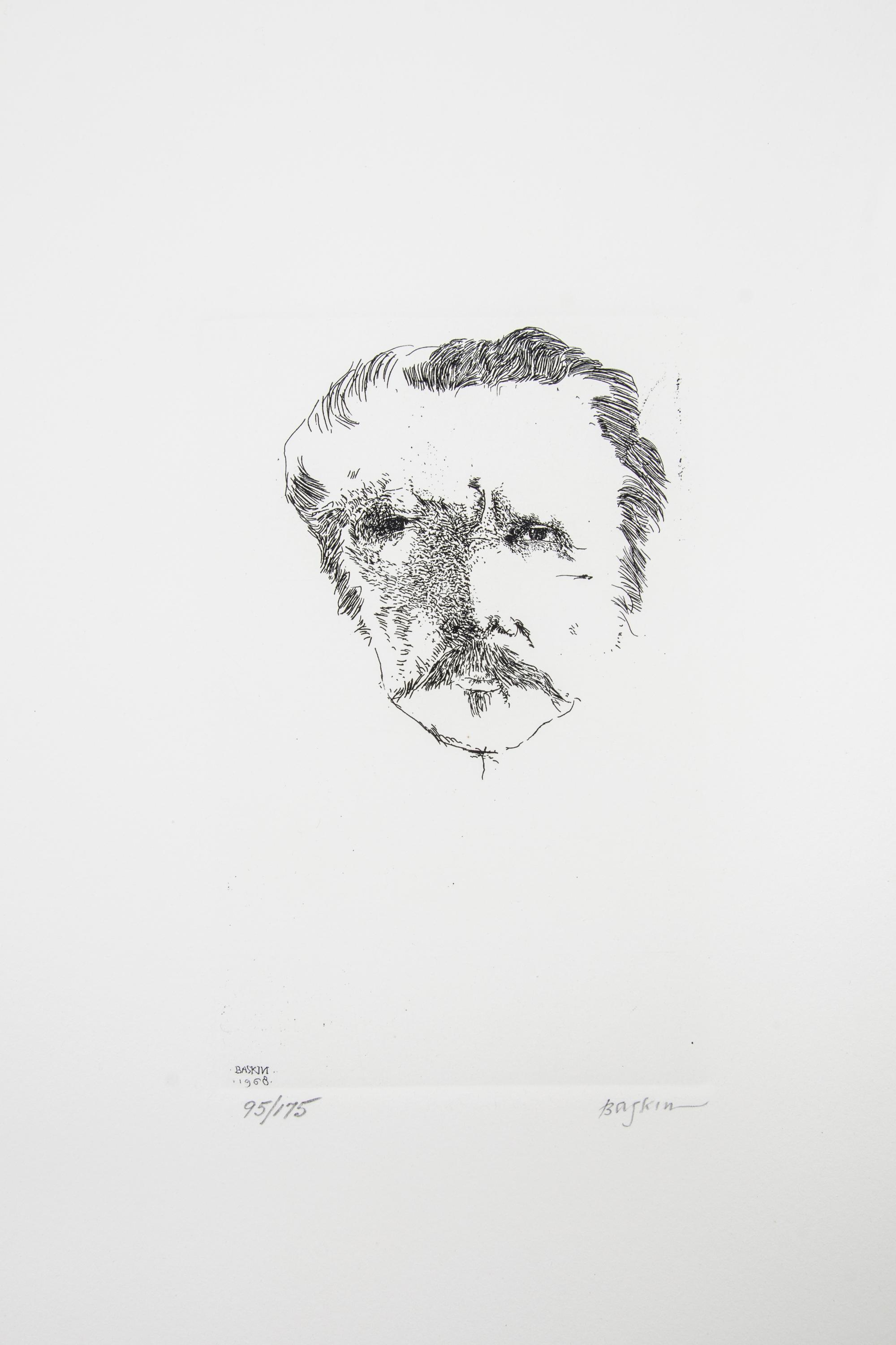 BASKIN, LEONARD. Laus pictorum. Northampton, 1969. Portfolio of 16 portraits of 19th century artists. Signed, limited.