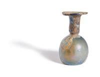 A Roman Blue Glass Flask