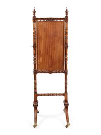 A Regency Mahogany Cheval Mirror