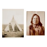 David F. Barry (American, 1854-1934) — Rain-in-the-Face Studio Portrait AND Wedding Day at Standing Rock