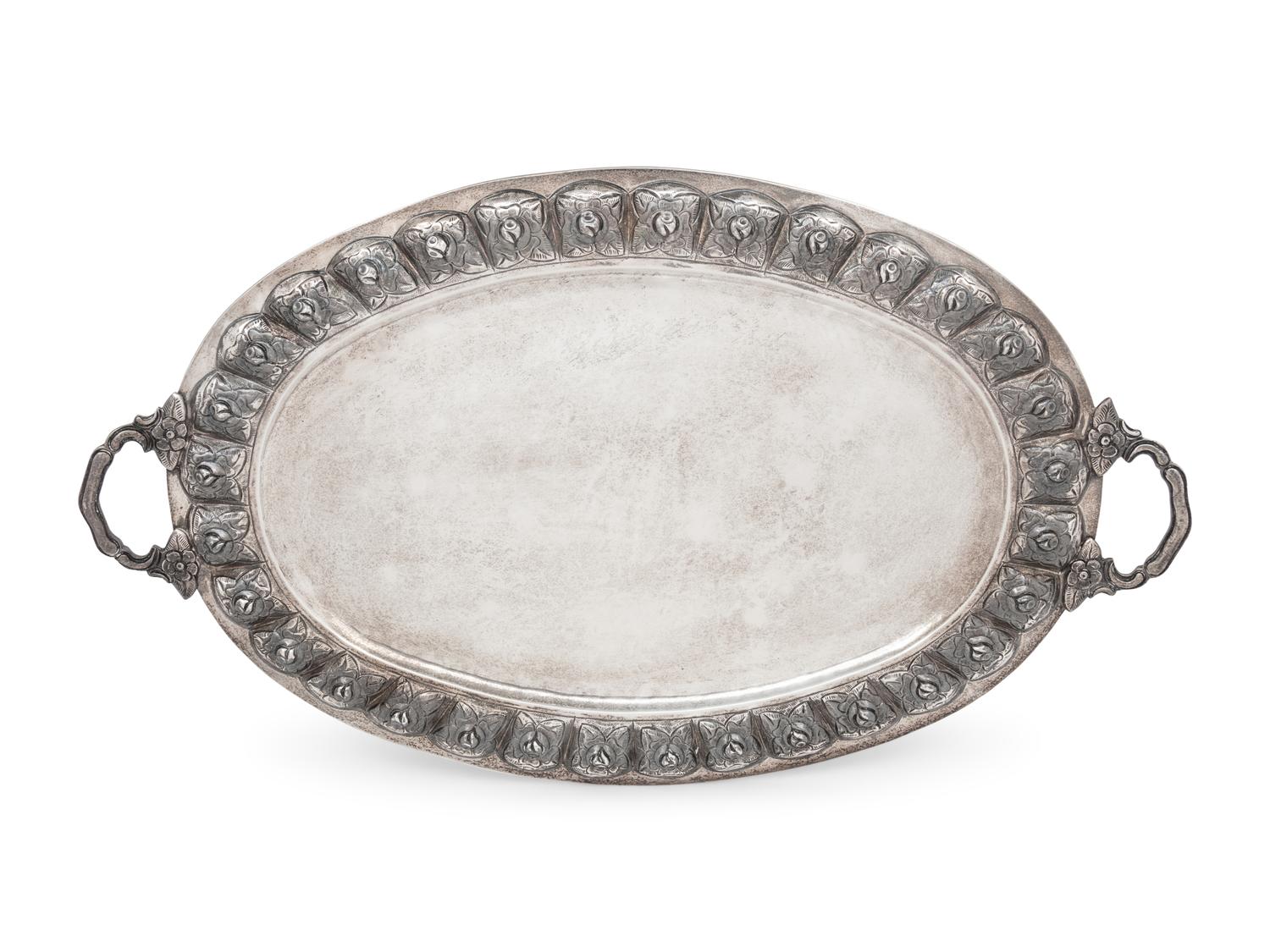 A Central or South American Silver Serving Tray