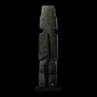 A Mezcala Black Stone Female Figure