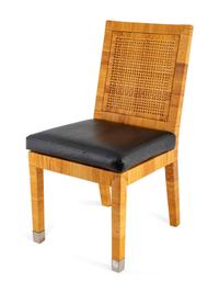 A Set of Four Contemporary Rattan Dining Chairs — BIELECKY BROTHERS, NEW YORK