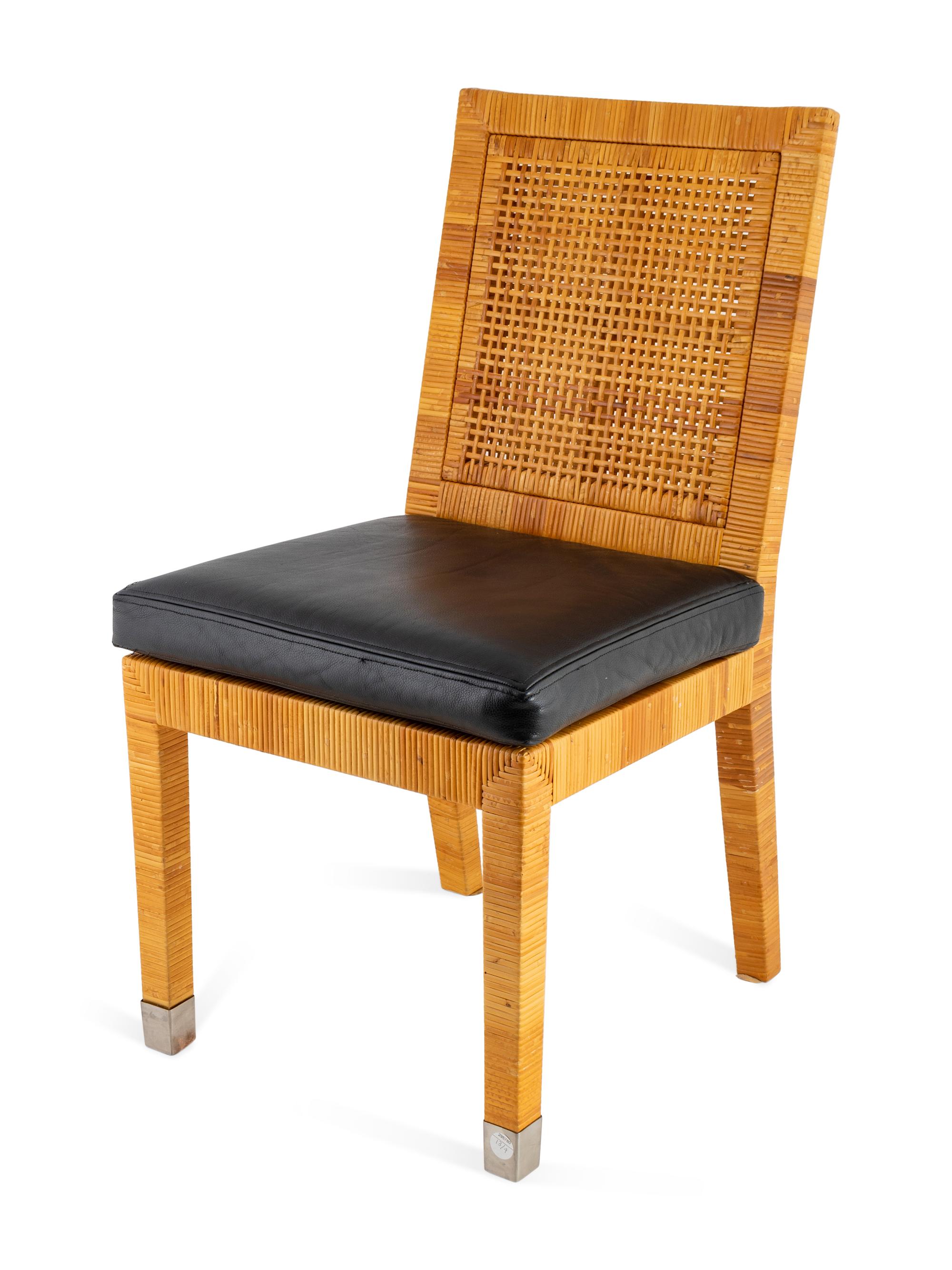 A Set of Four Contemporary Rattan Dining Chairs — BIELECKY BROTHERS, NEW YORK