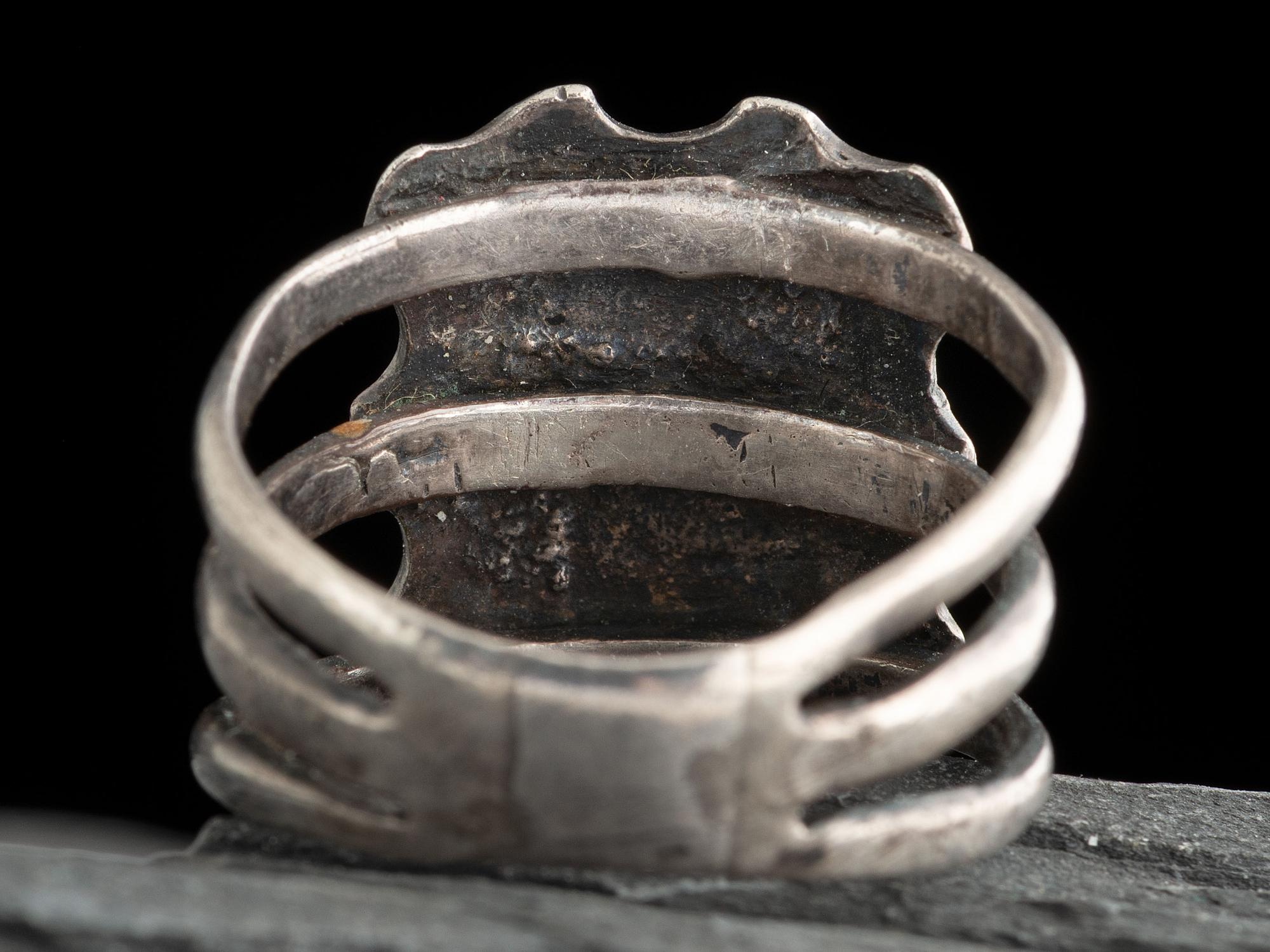 Navajo Split Shank Ingot and Turquoise Ring
