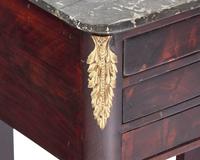 A French Louis Philippe Gilt Bronze-Mounted Mahogany Dressing Table With Marble Top