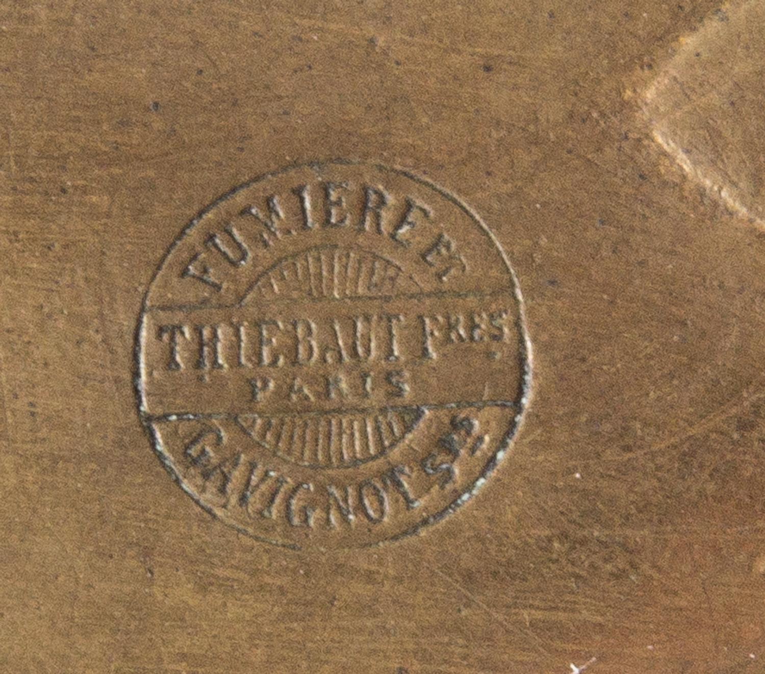 A French Art Nouveau Bronze Letter Opener, R. Heyner for Thiebaut Freres Length 12 inches.