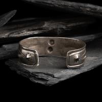Early Navajo Chiseled Cuff Bracelet, with Repoussé Elements