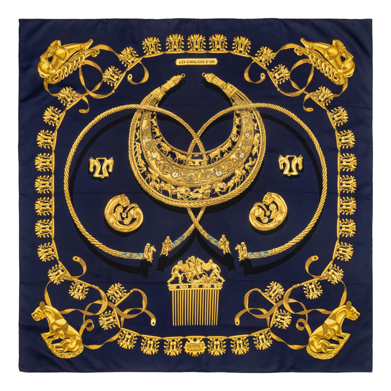 Hermès, Three Silk Scarves