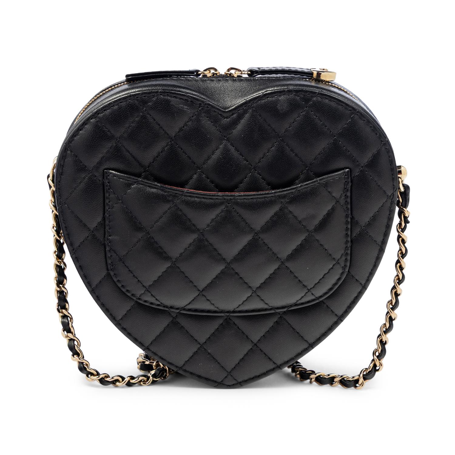 CHANEL, QUILTED LOVE HEART BAG