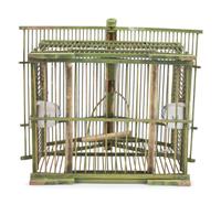 Four Wood and Wire Bird Cages