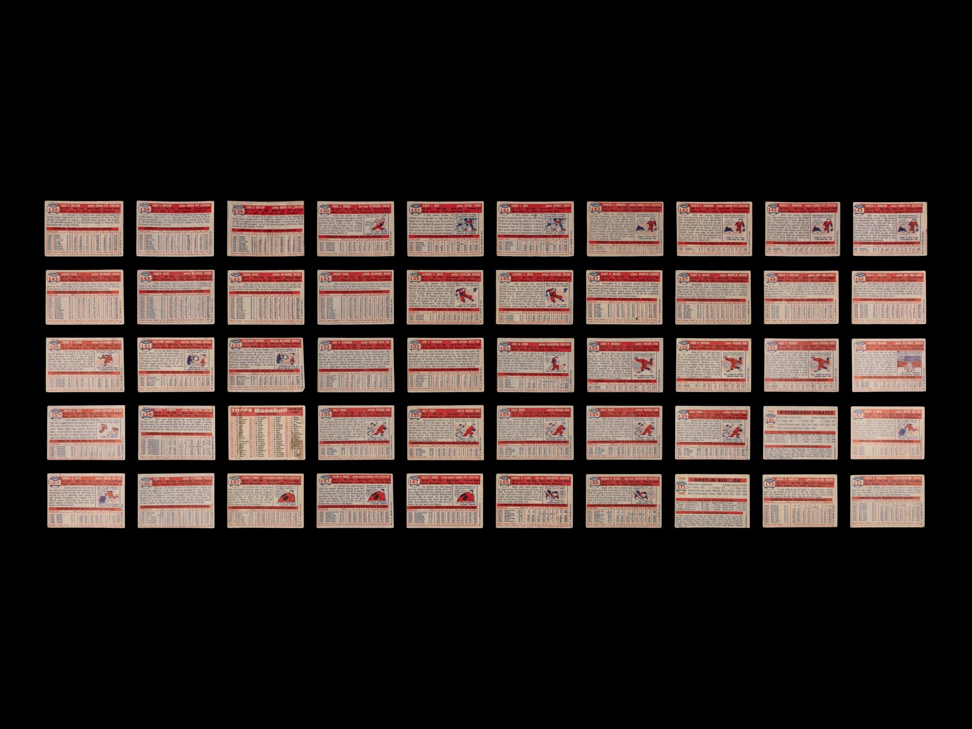 A Collection of 1957 Topps Baseball Cards Including Hall of Famers and Rookies (241)