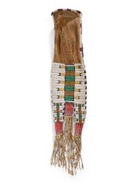 Northern Plains Beaded Hide Tobacco Bag