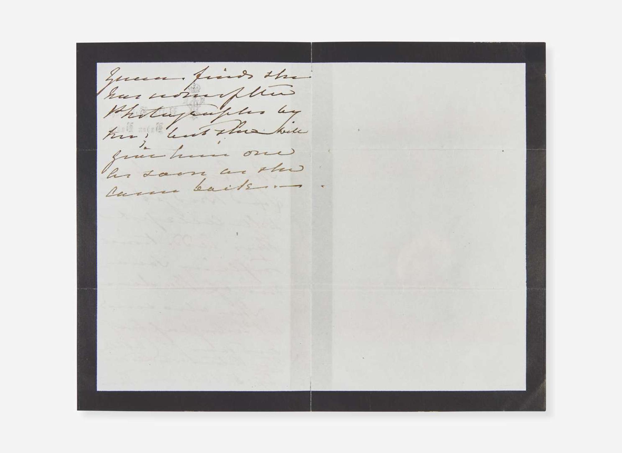 [British Isles] Victoria, Queen: Autograph Letter