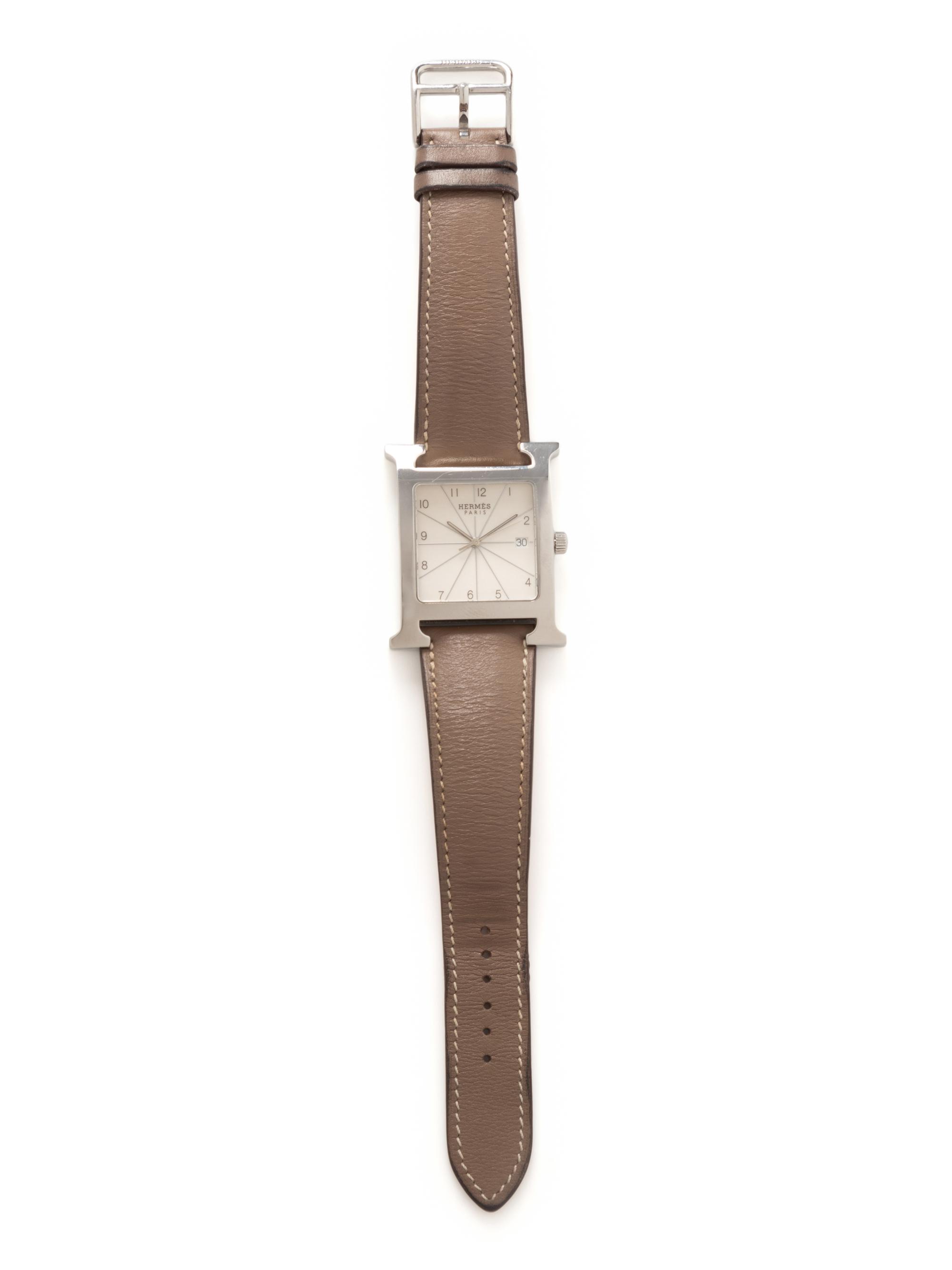 HERMÈS, REF. HH1.810 STAINLESS STEEL 'HEURE H' DATE WATCH