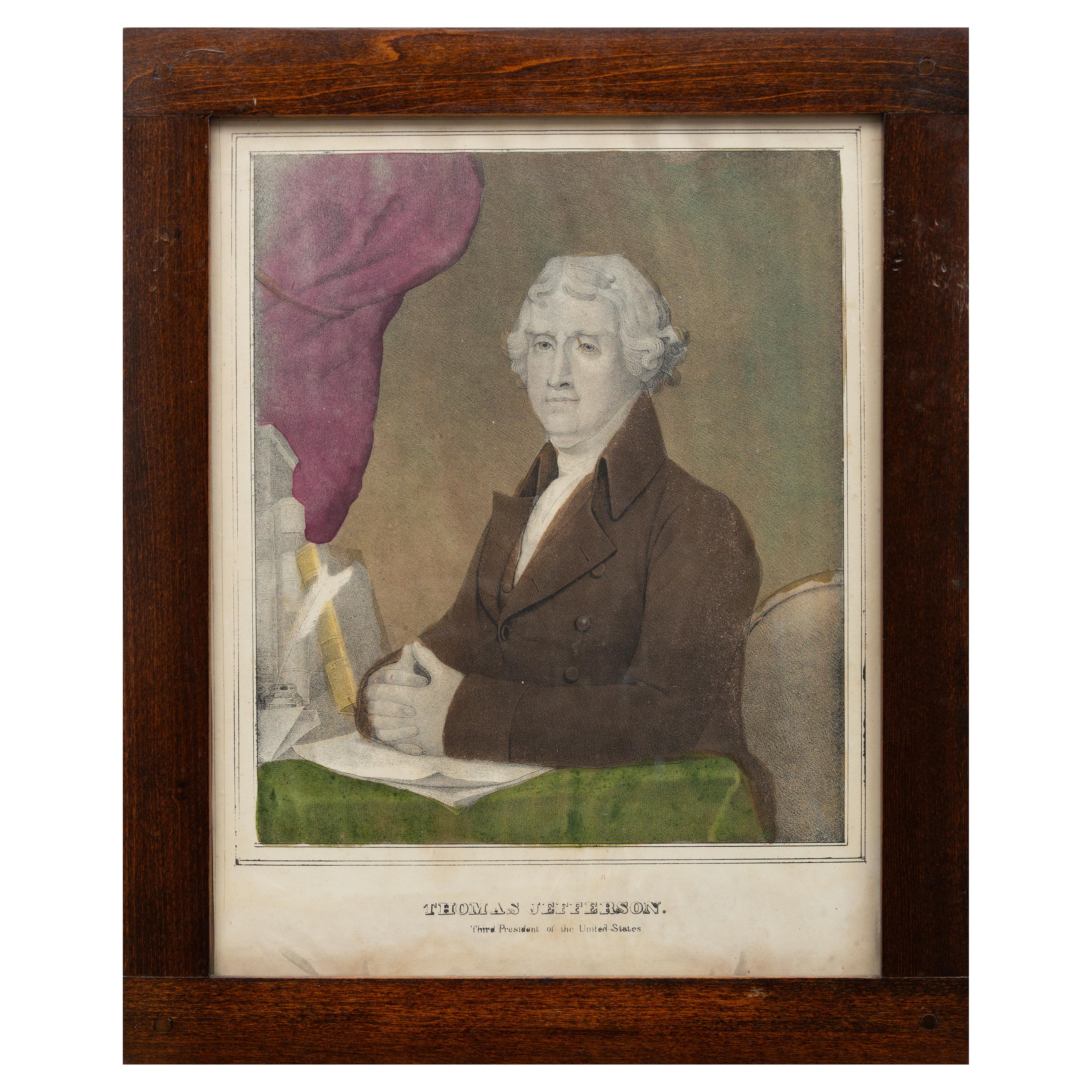 Eleven Framed Hand-Colored Lithographs of American Presidents