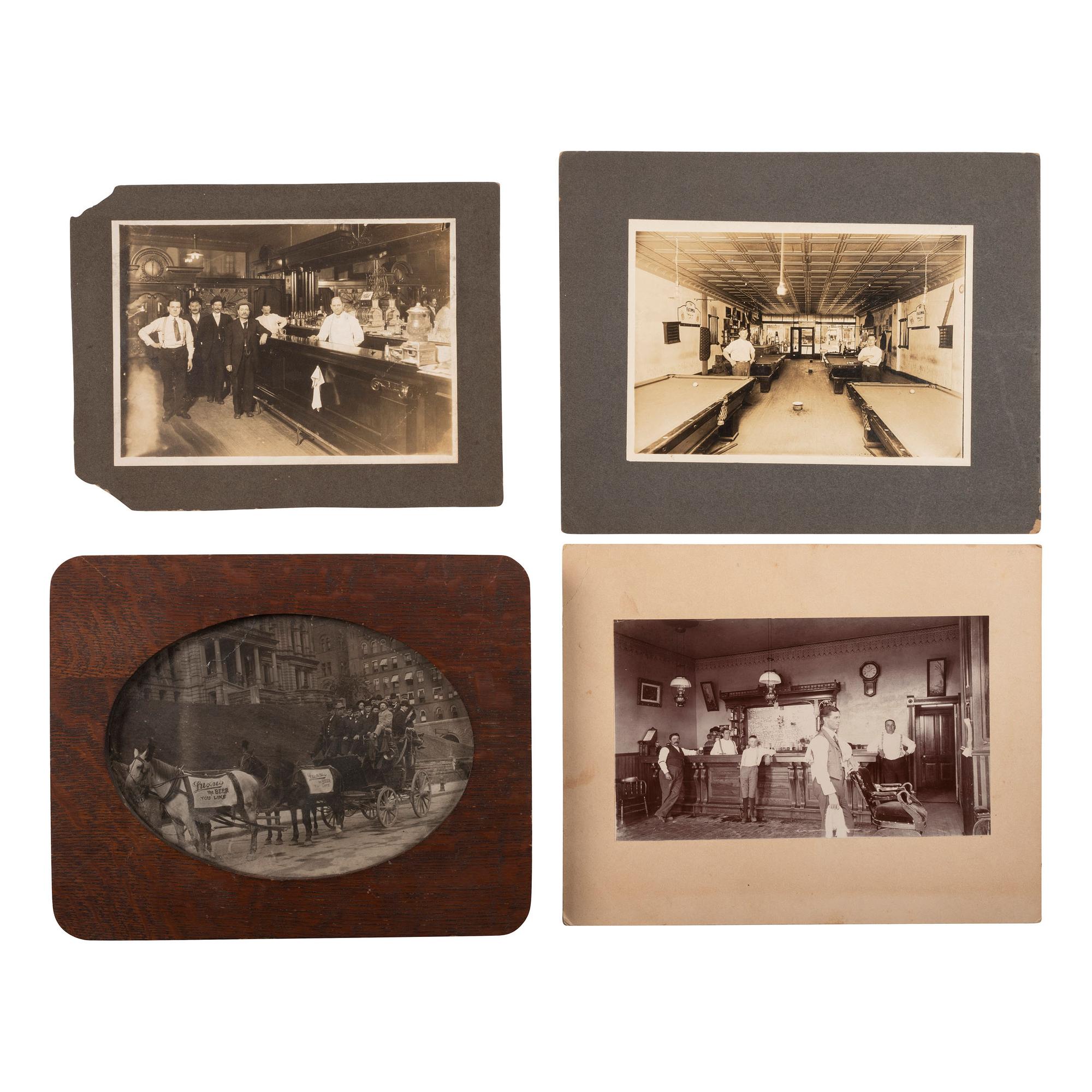[OCCUPATIONAL PHOTOGRAPHY]. A group of images of store owners, barbers, butchers, seamstresses, bar owners, delivery people, and other various occupations, comprising: