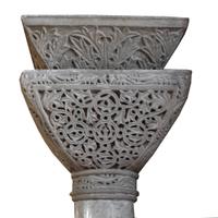 A Marble Column with Base and Capital from 900 N. Michigan Ave., Chicago, IL. 14.5" W x 14.5" D x 93" H — United States, Circa 1927