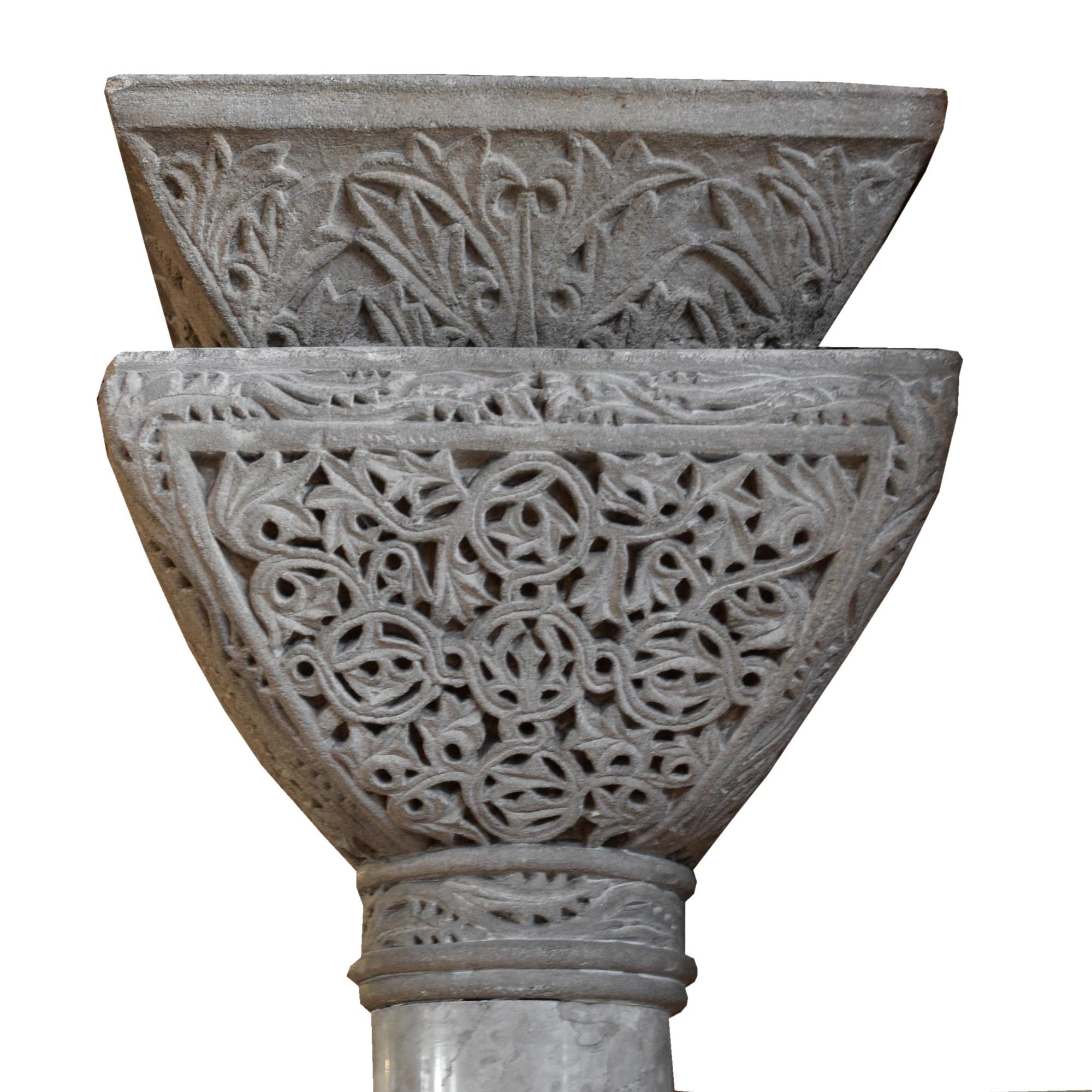 A Marble Column with Base and Capital from 900 N. Michigan Ave., Chicago, IL. 14.5" W x 14.5" D x 93" H — United States, Circa 1927