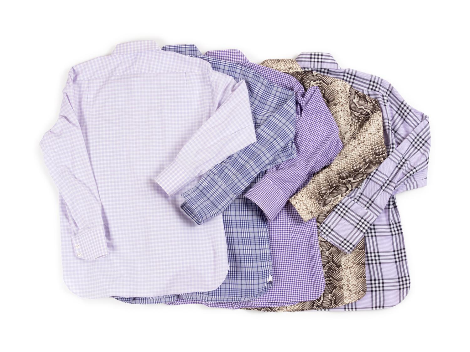 Five Tom Ford Men's Patterned Button Down Shirts, 2000s