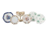 A Group of English and Continental Porcelain Table Articles