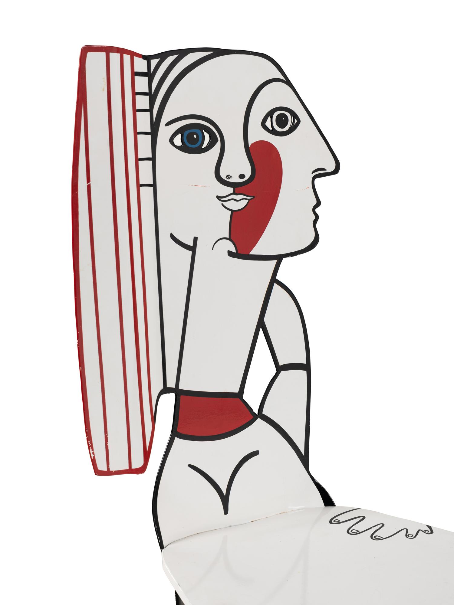 Two Pablo Picasso Style Figural Chairs