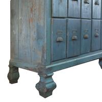 A Painted Cabinet with Vertical Drawers 87" W x 18" H x 94" H — Italy, 19th Century